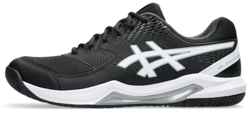 ASICS Men's Gel-Dedicate 8 Tennis Shoes, Black/White, 9 UK
