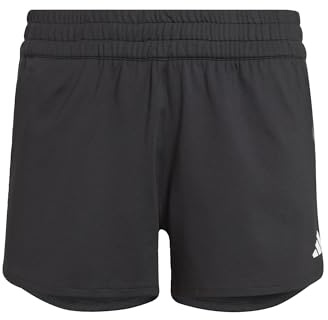 adidas Mädchen AEROREADY 3-Stripes Knit Shorts, Black/Grey Four/White, 13-14 Years