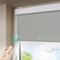 DENFOON Solar Electric Roller Blinds Thermal Blind with Remote Control Blackout Roller Blind With/with Drilling Easyfix Klemmfix Rechargeable Battery Tubular Motor Smart Roller Blind Compatible with