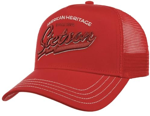Stetson Since 1865 Trucker Cap Snapback Stoffcap Herren Sommer Winter rot One Size