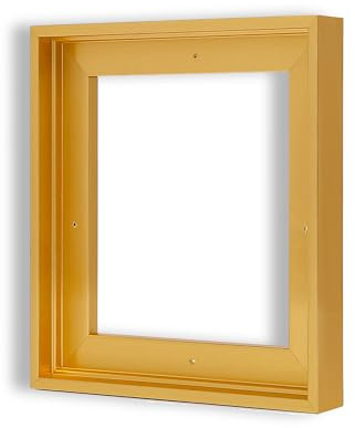 VAREIHNAZ Canvas Floater Frames for 10x10Canvas Paintings,Square Canvas Frame,Floating Frames for Canvas with 0.6~0.9 Deep for Wall Decor Oil Painting (Gold)
