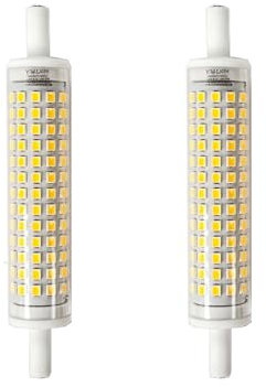 Y.W.Licht R7S LED 118mm Dimmerabile 15W Bianco Caldo 3000K, Lampada 360°, Lineare J118, 2 Pezzi