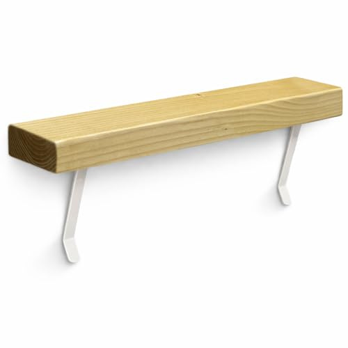 MKGT No Drill Radiator Shelf – Solid Wood Floating Shelf for Hallway & Living Room – Handmade in UK Radiator Cover Top Shelf with Brackets (Antique Pine, 130cm)