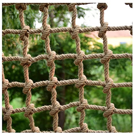Safety net for Children, Versatile Hand-Woven Hemp Rope, Photo Wall Decoration,Hanging Clothes(8mm*10cm,2x4m(6.56X13.12ft))