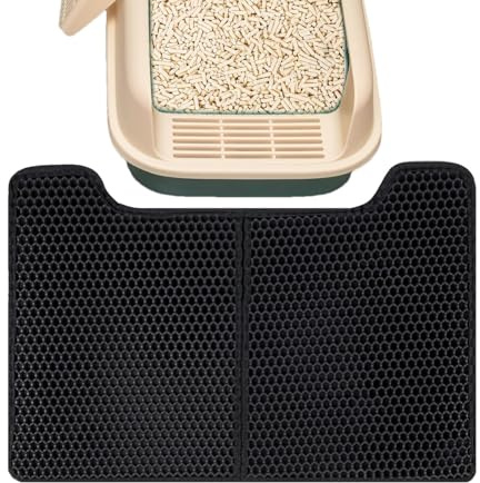 Alfombra para cama de gato, antideslizante, impermeable a la | Alfombra antidispersión de pelletos, para casa, interior, familia, animales domésticos, sala de estar, baño