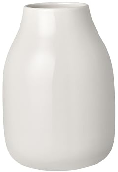 blomus Vase -COLORA- | Keramikvase für Blumen & Dekoration | Blumenvase Farbe Moonbeam glänzend | Größe L