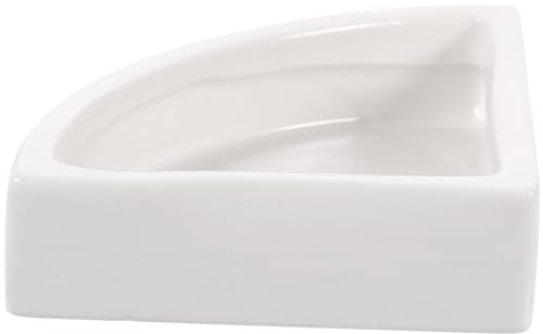 Healifty Ciotola per Acqua e Cibo Rettili in Ceramica Triangolare Grande, Alimentatore Stabile per Lucertole, Gechi e Tartarughe, Contenitore Antiscivolo per Terrari e Forniture Rettili
