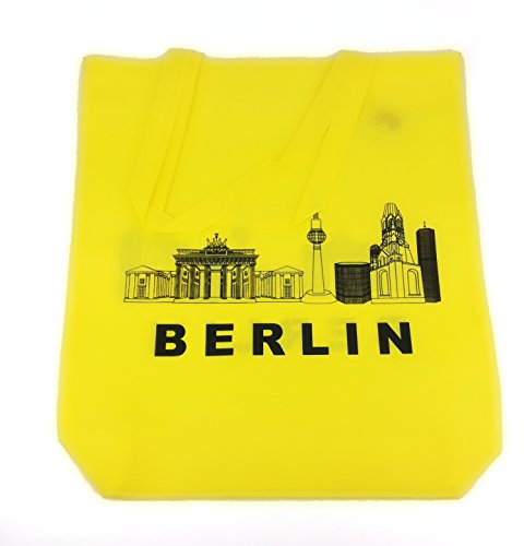 Starlet24 Berlin Jutebeutel Hipster Tasche Shopper Stofftasche Einkaufstasche Freizeittasche Beutel Souvenir Andenken Einkaufsbeutel #100927 Gelb