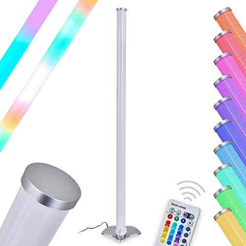 Colonne lumineuse Laugar en plastique blanc à LED RGB - réglage de la couleur par télécommande - lampadaire pour salon - chambre à coucher - chambre d'enfant