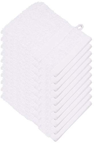 Miamar 10 er Set Waschhandschuh 15 x 21 cm weich saugstark in 15 Farben erhätlich 500g/m² 100% Baumwolle Öko-Tex Weiß