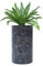 wuuhoo I Pflanzkübel Ivy in schwarzer Marmoroptik mit Pflanzeinsatz I Wetterfest für Innen und Außen I Pflanzsäule, Bodenvase wasserdicht aus frostbeständigem Fiberglas 60 cm