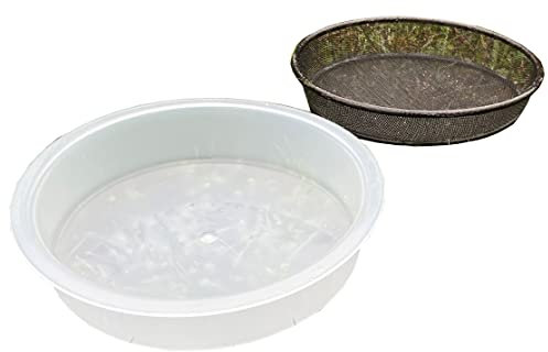 Selections Water Dish & Mesh Seed Dish Set for Metal Bird Feeding Stations