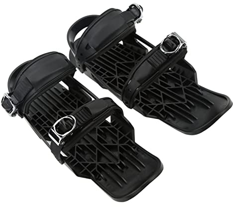Snöskor för män och kvinnor, 17,1 x 5,7 x 3,3 tum Portable Justerbar Aluminium Rullande Korta Mini-Skidskridskor med förvaringsväska, Vintersnöskridskor utomhus för skidåkning