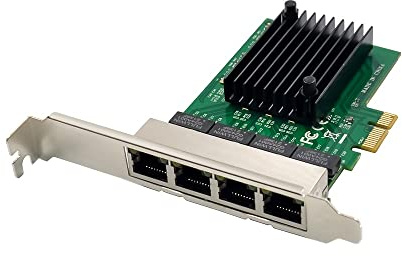 X-MEDIA XM-NA3840 PCI-E 4-Port Quad 10/100/1000Mbps Gigabit Ethernet PCI Express (PCIe x1) Server Network Adapter/Network Card | Realtek RTL8111F Chipset | Windows 11 & Linux Supported