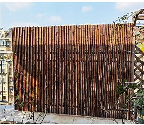 Artiz Chinesischer Stil Bambus Hintergrund, Bambuszaunrollen Karbonisierungsverfahren Schutzzaun Gartendekoration Wand Hinterhofteiler Dekorativ Tearoom Dekor (Farbe : Braun, Größe : 1.2x2m)