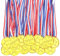 18 pcs Goldmedaille für Kinder, Gewinner Medaillen Gold Kunststoff Goldmedaillen Kinder Sieger Medallien Super Medallien Podium Kindergeburtstag Kinder lieben Diese Gold Medallien Spielzeug Awards