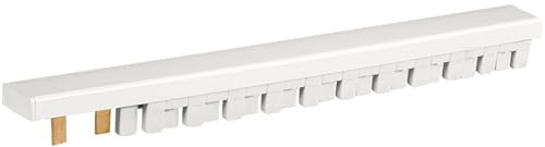 EUR'OHM Peigne horizontal 1P+N 13 mod pour connexion rangée disjoncteur avec ID H/B 25-63A alimenté par le bas - Câble gaine et connectique
