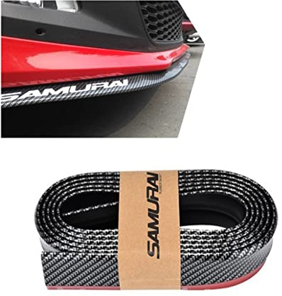 JNNJ Car Front Bumper Protector, 2.5M Front Lip Spoiler, Auto Splitter Body Spoiler Skirt Rubber Bumper Lip Trim Spoiler, Universal Exterior Soft Rubber Decoration Accessories for Cars(Black)