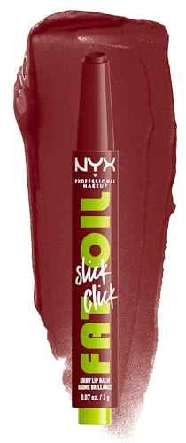 NYX Professional Makeup Lip Balm, A Hint of Colour, Infused with Oils for Long Lasting Hydration, Lightweight & Vegan Formula, Fat Oil Slick Click,In A Mood
