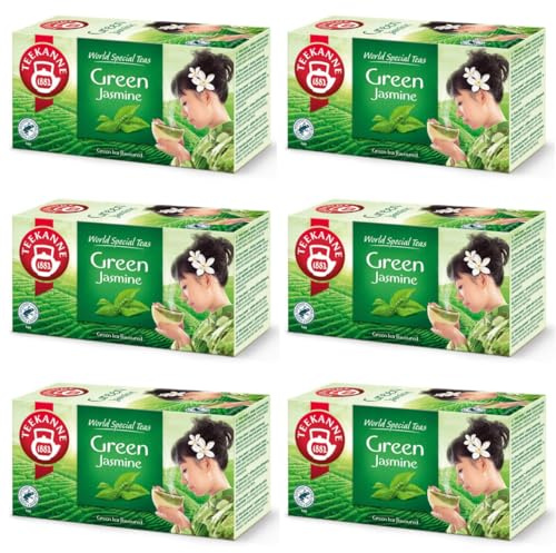 TEEKANNE - Green Jasmine - Grüner Tee mit Jasmingeschmack - 6 x 20 (Dekond gift)