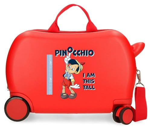 Disney Joumma Pinocchio Valigia per bambini Rosso 45 x 31 x 20 cm Rigida ABS 24,6 L 1,8 kg 4 ruote Bagagli Mano, rosso, Valigia per bambini