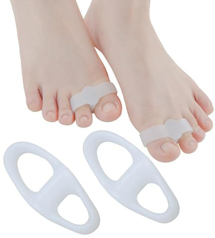 Espaciadores de dedos de silicona, separador de pies de silicona para dedos de los pies, alisador de dedos grandes, cómodos separadores ortopédicos para dedos superpuestos, dedos en martillo,