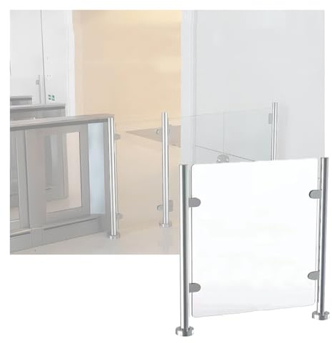 Acrylic Swing Gate for Supermarket & Office Metal Safety Barricade for Cashier Counter & Library Entrance Gate (100x95cm)