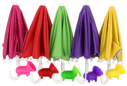 DOITOOL 5 Pezzi Ombrelli per Cellulare Antiriflesso Parasole Portatile per Telefono con Supporto Mini Protezione Solare per Spiaggia Piscina e attività Outdoor