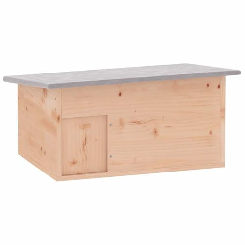 Owoxanthellate Maison pour hérisson en bois 45 x 33 x 22 cm - Mangeoire pour hérisson avec entrée labyrinthe pour dormir en hiver, hôtel en bois de sapin massif - Mangeoire pour hérissons et petits