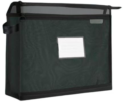 Dossier Double Couche En Mesh | rangement séparé, poignée, pour documents