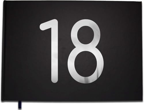 Livre d'or - 18 ans - Anniversaire, souvenirs - Paysage - Couverture mate, lettres chromées -100 pages - Qualité premium - UTTSCHEID (Noir Carbone)
