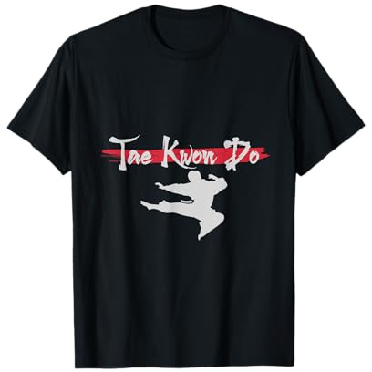 Sport Taekwondo Sparring Martial Arts Tees Unisex-Adults Black T-Shirt Small
