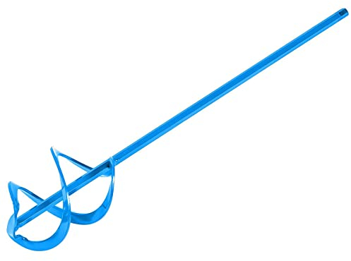 Toolty Helix TLTY-1600 Spatule de mélange 70x400x8 mm – Filetage hexagonal – Mélangeur peint, fouet, agitateur – 2 lames – pour plâtre, plâtre, adhésifs, béton, ciment, colle, peinture, bricolage