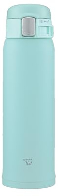 Zojirushi SM-SF48-AM Water Bottle, Direct Drinking [One-touch Open] Stainless Steel Mug, 16.9 fl oz (480 ml), Mint Blue