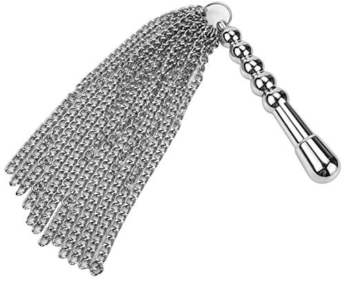 SNAILAGE Horse Riding Whip, Metal Tassel Riding Crop Flogger Teaching Training Tool for Equestrian with Metal Handle