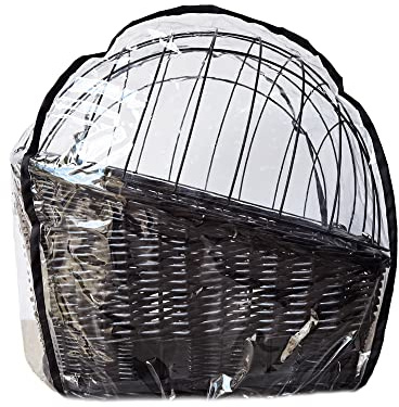 Aveanit Housse de pluie pour panier de vélo pour chien ou chat - En vinyle PVC transparent - Étanche - Taille XL ou XXL (XXL 60 x 37 cm)