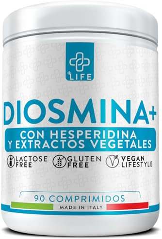 Diosmina Esperidina 1000mg 90 Compresse PiùLife, Microcircolo, Circolazione Gambe Pesanti E Caviglie Gonfie, Vene Varicose Gambe, Con Bromelina E Centella Asiatica, Estratto Di Ippocastano