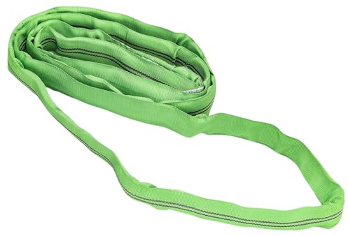 Imbracatura rotonda 2000 kg, portata infinita con anima in poliestere, cinghia di sollevamento gru, cinghia di sollevamento verde, DIN EN 1492-2 (6 metri)