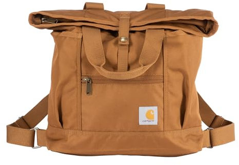 Carhartt, Durable - Zaino convertibile con cinghie regolabili e custodia per computer portatile, taglia unica, colore: Marrone