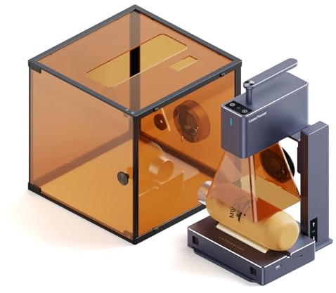 LaserPecker LP2 Pro Laser Engraver with Safeguard and Rotating Roller, Portable Laser Engraving Machine Laser Class 1 Safety, Precision 0.05mm, 600mm/s for Wood Kraft Paper Leather etc.