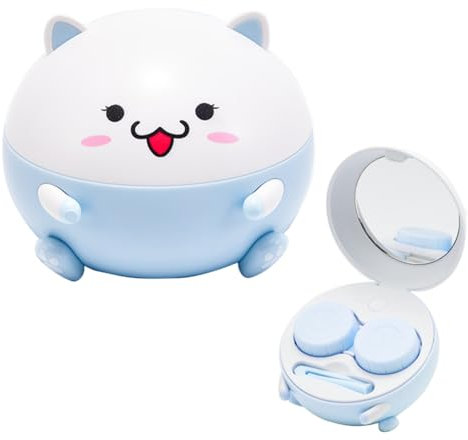 Pulitore per Lenti a Contatto, Macchina per Pulizia delle Lente a Contatti con 2 Modalità e Custodia per Ammollo della Soluzione e Strumento Applicatore per Lenti a Contatto Morbide