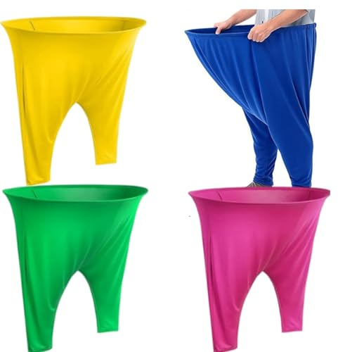 Cutecrop 4 Pcs Granny Pants Toss Game for Outdoor Giant Pants Yard Game Family Gatherings Tossing & Catching Recreational Prop Outdoor Toss for Baby Shower, Birthday, Reunion, Backyard BBQ Party