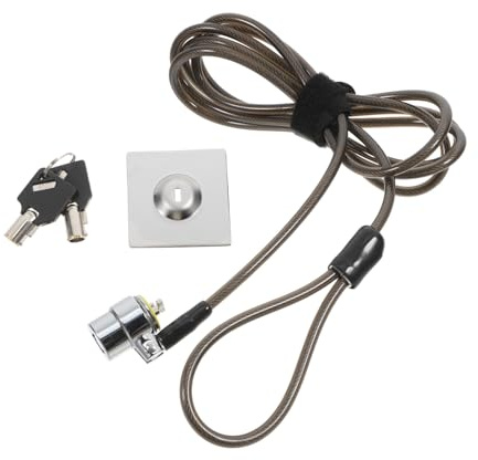 Mikinona Câble de Sécurité Alloy Renforcé avec Boucle pour Ordinateur Portable et PC Verrou Portable Sécurisé pour Bureau et Domicile