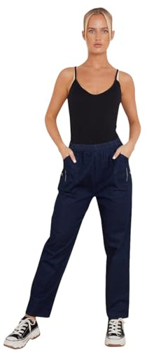 Verto Collection Women’s Pull-On Stretch Denim Jeans, Ladies Elasticated Waist Straight Leg Jeggings, Comfortable Casual Everyday Relaxed Fit Denim Trousers Plus Size 10–24