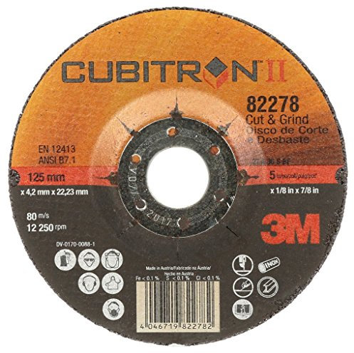 3M Cubitron II Disco de corte y desbaste T27, 115 mm x 4.2 mm x 22,2 mm, 36+, 1/Caja