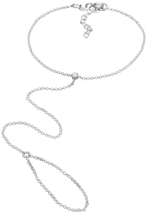 Elli Armband Damen Handchain Basic mit Kristalle in 925 Sterling Silber