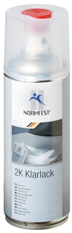 Normfest 2K-Klarlack – Hochglänzender, kratzfester Klarlack mit UV-, Chemikalien- und Kraftstoffbeständigkeit – Profi-Spraydose für Teil- & Reparaturlackierungen – 400ml