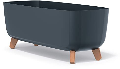 Prosperplast Gracia Case Maceta rectangular – 24 x 58 x 23,5 cm – para interior y exterior – Macetero – Maceta resistente a la intemperie con inserto extraíble – Maceta para hierbas – Maceta Antracita