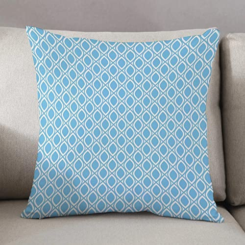 Kissenbezug 50 x 50 cm,Abstrakt, Oval Form Verbundenes Ei Stil Retro Symmetrisch Simplistic Kunstv,Dekor Kissenhülle Kissenbezüge mit Verstecktem Reißverschluss, Couchkissen,Sofakissen Kopfkissenbezug