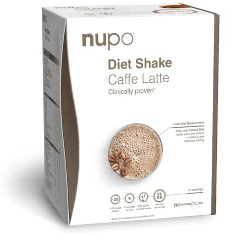 NUPO® Dietshakes för viktminskning, glutenfri (Chai Latte – 12 portioner), läckra bantningscocktails för kvinnor och män, bantningspulver, måltid för viktminskning, bantningsskakning